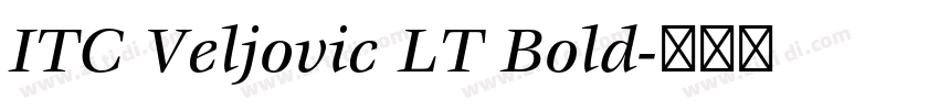 ITC Veljovic LT Bold字体转换